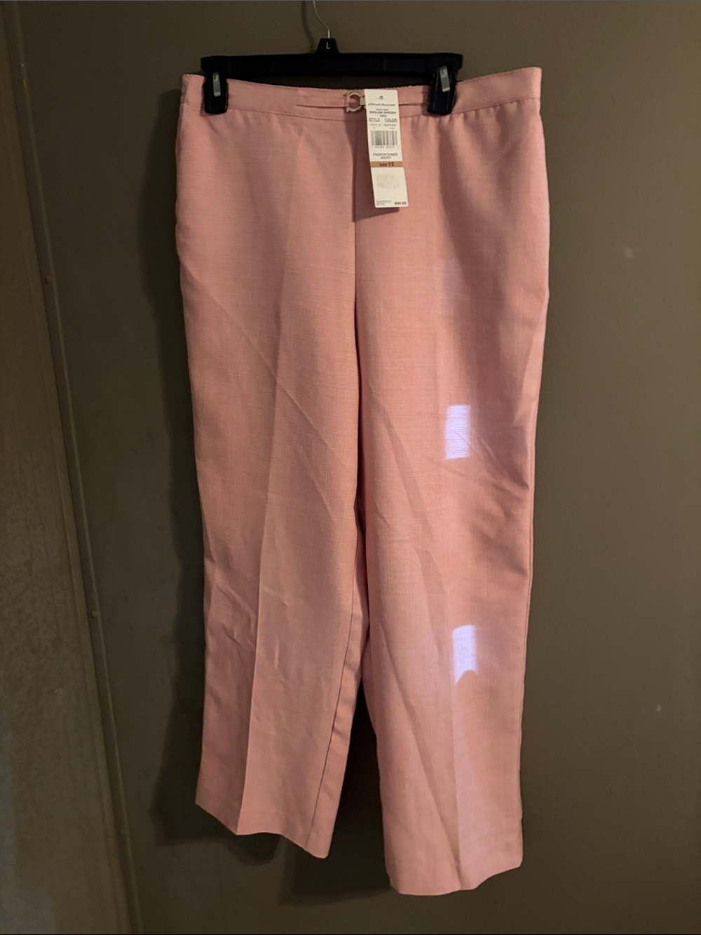 Alfred Dunner Peach Straight-Leg Dress Pants nwt 12